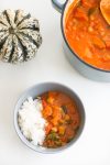 Rezept für ein herbstliches Kürbis-Kichererbsen-Curry